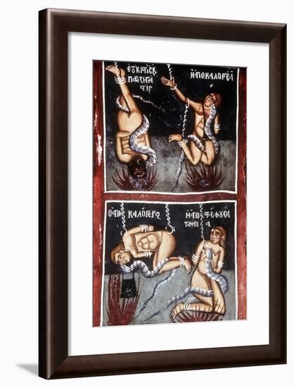 The Damned, Detail of Last Judgement-null-Framed Giclee Print