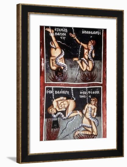 The Damned, Detail of Last Judgement-null-Framed Giclee Print