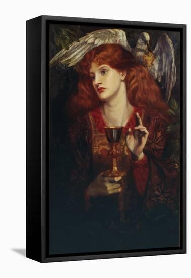 The Damsel of the Sanct Grail, 1874-Dante Gabriel Rossetti-Framed Premier Image Canvas