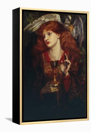 The Damsel of the Sanct Grail, 1874-Dante Gabriel Rossetti-Framed Premier Image Canvas