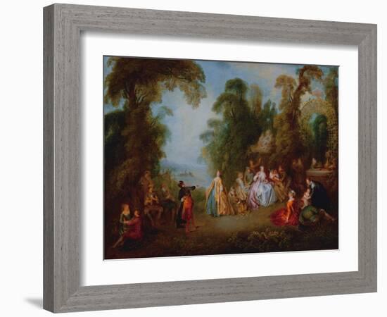 The Dance, C.1730 (Oil on Canvas)-Jean-Baptiste Joseph Pater-Framed Giclee Print