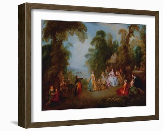 The Dance, C.1730 (Oil on Canvas)-Jean-Baptiste Joseph Pater-Framed Giclee Print