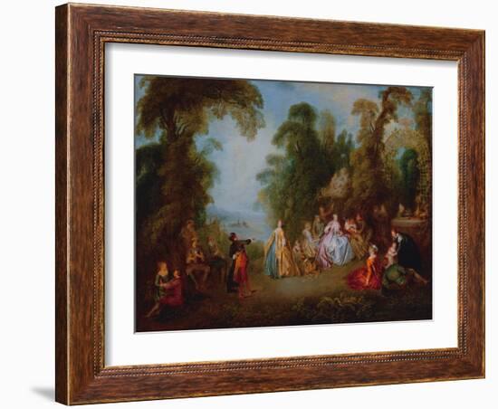 The Dance, C.1730 (Oil on Canvas)-Jean-Baptiste Joseph Pater-Framed Giclee Print