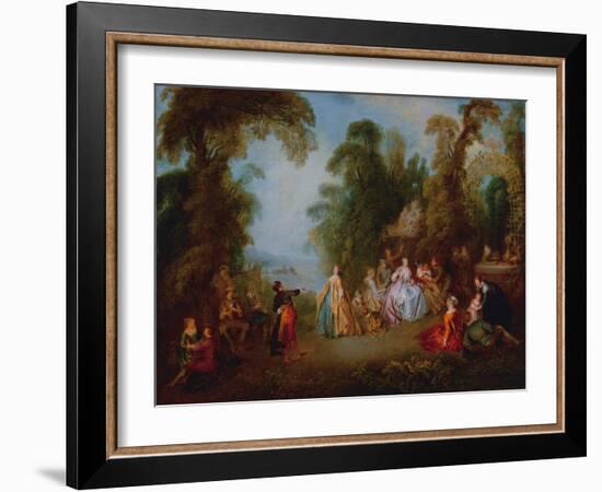 The Dance, C.1730 (Oil on Canvas)-Jean-Baptiste Joseph Pater-Framed Giclee Print