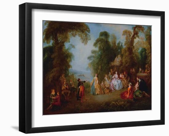 The Dance, C.1730 (Oil on Canvas)-Jean-Baptiste Joseph Pater-Framed Giclee Print