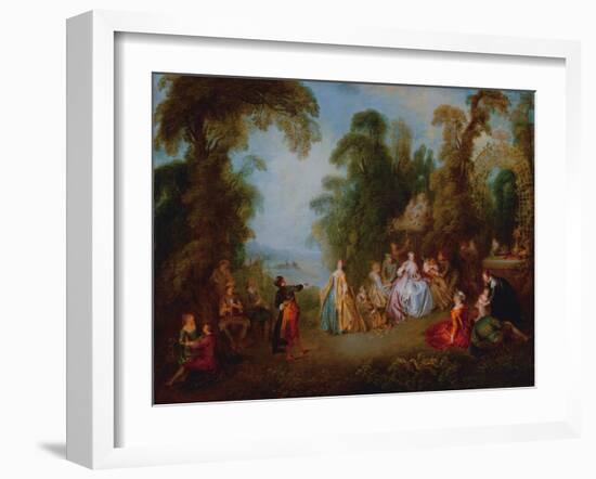 The Dance, C.1730 (Oil on Canvas)-Jean-Baptiste Joseph Pater-Framed Giclee Print