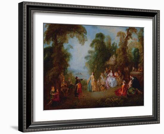 The Dance, C.1730 (Oil on Canvas)-Jean-Baptiste Joseph Pater-Framed Giclee Print