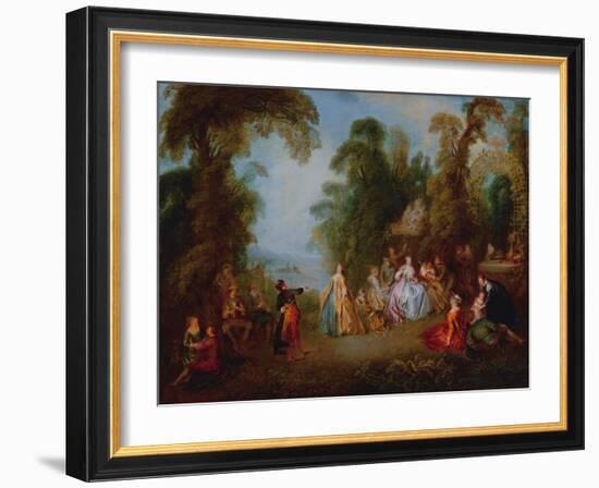 The Dance, C.1730 (Oil on Canvas)-Jean-Baptiste Joseph Pater-Framed Giclee Print