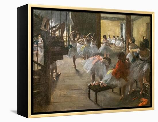 The Dance Class. 1873. Oil on canvas.-Edgar Degas-Framed Premier Image Canvas