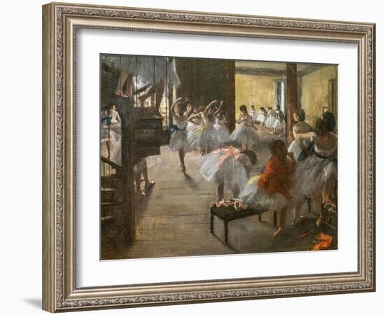 The Dance Class. 1873. Oil on canvas.-Edgar Degas-Framed Giclee Print