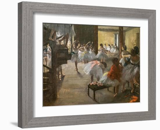 The Dance Class. 1873. Oil on canvas.-Edgar Degas-Framed Giclee Print