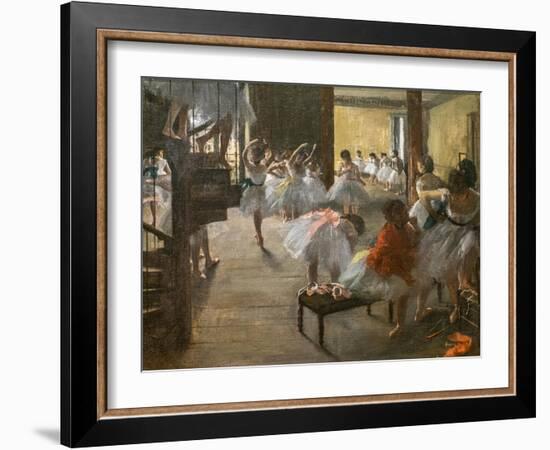 The Dance Class. 1873. Oil on canvas.-Edgar Degas-Framed Giclee Print