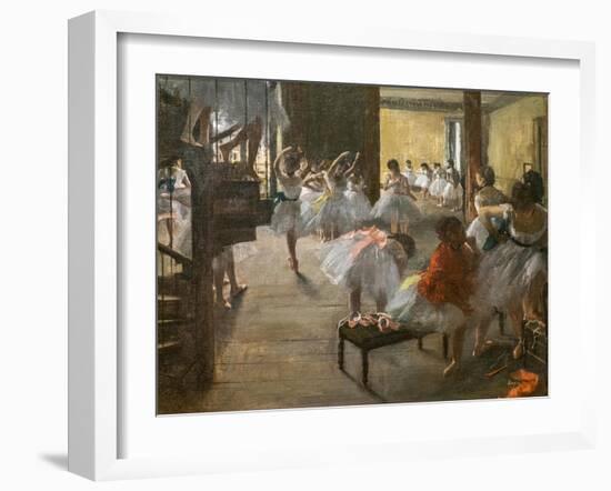 The Dance Class. 1873. Oil on canvas.-Edgar Degas-Framed Giclee Print