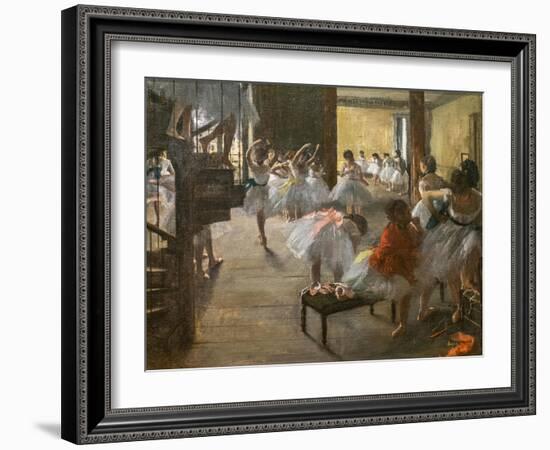 The Dance Class. 1873. Oil on canvas.-Edgar Degas-Framed Giclee Print