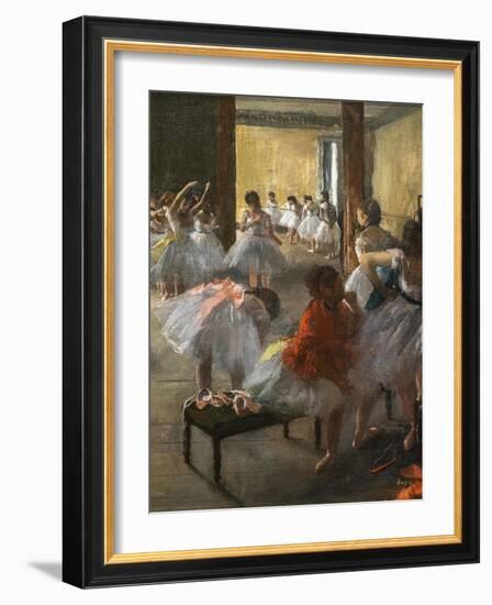 The Dance Class (detail). 1873. Oil on canvas.-Edgar Degas-Framed Giclee Print