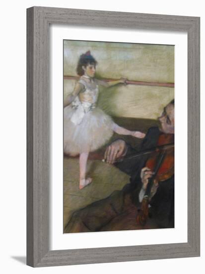 The Dance Lesson-Edgar Degas-Framed Art Print