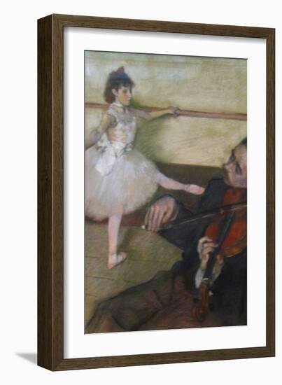 The Dance Lesson-Edgar Degas-Framed Art Print