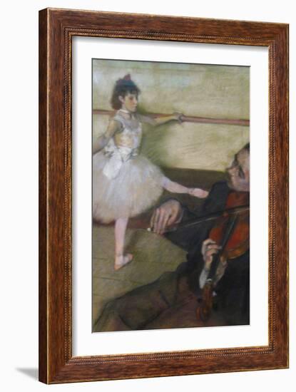 The Dance Lesson-Edgar Degas-Framed Art Print