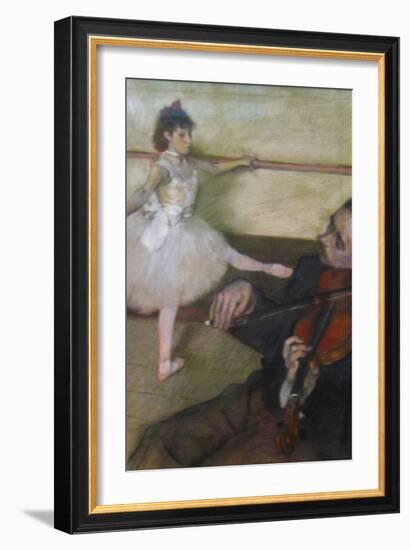 The Dance Lesson-Edgar Degas-Framed Art Print