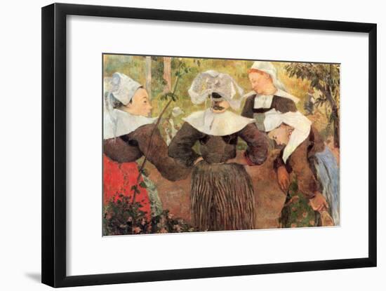 The Dance of 4 Women of Breton-Paul Gauguin-Framed Art Print