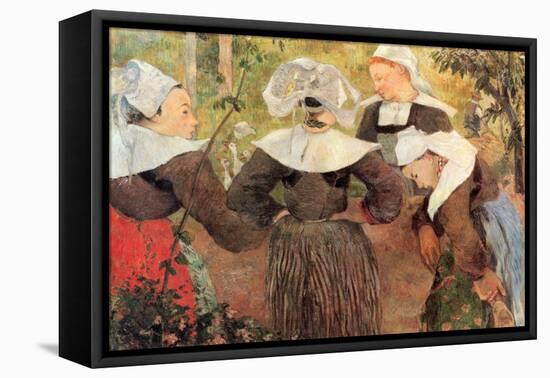 The Dance of 4 Women of Breton-Paul Gauguin-Framed Stretched Canvas