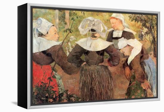 The Dance of 4 Women of Breton-Paul Gauguin-Framed Stretched Canvas