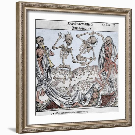 The Dance of Death (1493) by Michael Wolgemut, from the Liber Chronicarum by Hartmann Schedel-Prisma Archivo-Framed Photographic Print