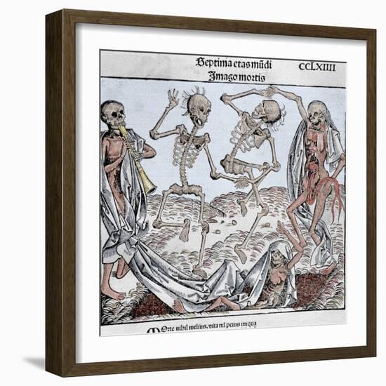 The Dance of Death (1493) by Michael Wolgemut, from the Liber Chronicarum by Hartmann Schedel-Prisma Archivo-Framed Photographic Print