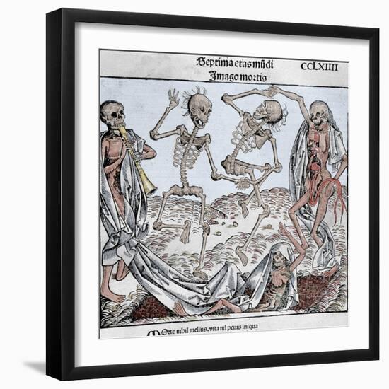 The Dance of Death (1493) by Michael Wolgemut, from the Liber Chronicarum by Hartmann Schedel-Prisma Archivo-Framed Photographic Print
