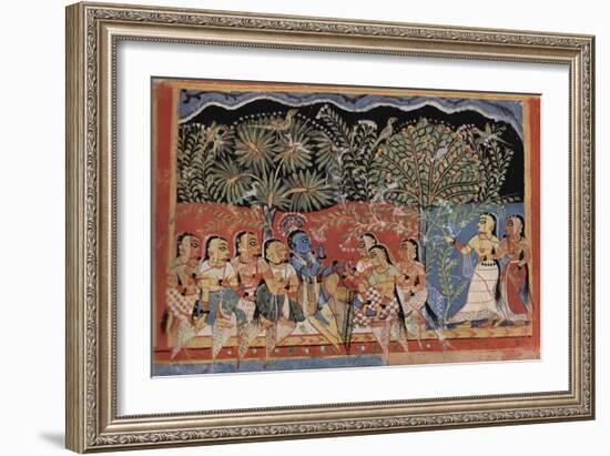 The Dance of Krishna-null-Framed Art Print