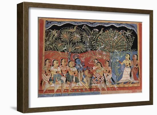 The Dance of Krishna-null-Framed Art Print