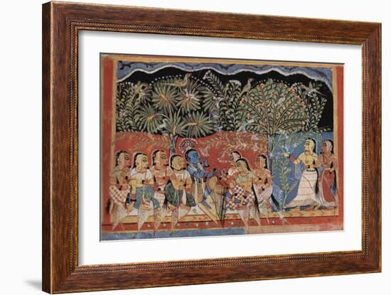 The Dance of Krishna-null-Framed Art Print