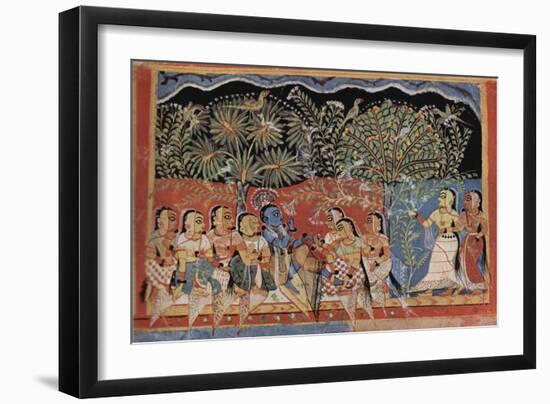 The Dance of Krishna-null-Framed Art Print