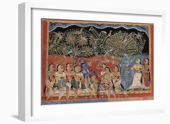 The Dance of Krishna-null-Framed Art Print