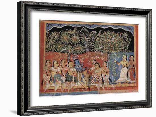 The Dance of Krishna-null-Framed Art Print