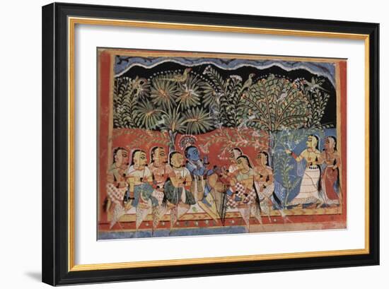 The Dance of Krishna-null-Framed Art Print