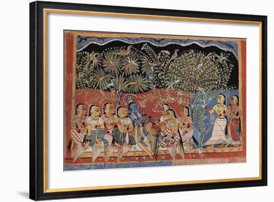 The Dance of Krishna-null-Framed Art Print