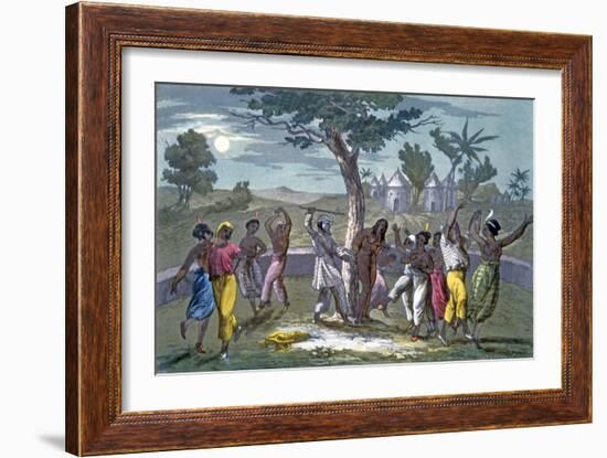 The Dance of the Mombo-Jombo, according to the Travels of Mungo Park, from 'A History of Costume' B-Italian School-Framed Giclee Print