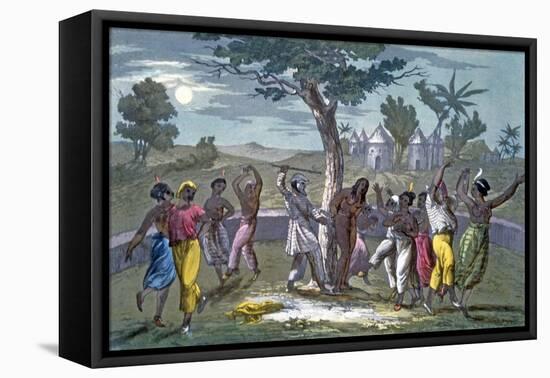 The Dance of the Mombo-Jombo, according to the Travels of Mungo Park, from 'A History of Costume' B-Italian School-Framed Premier Image Canvas