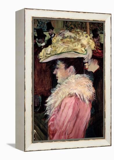 The Dance of the Moulin Rouge: Detail of an Elegant Woman Dressed in Pink, 1889-90-Henri de Toulouse-Lautrec-Framed Premier Image Canvas