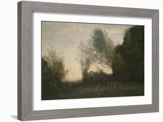 The Dance of the Nymphs, 1865-70-Jean-Baptiste-Camille Corot-Framed Giclee Print