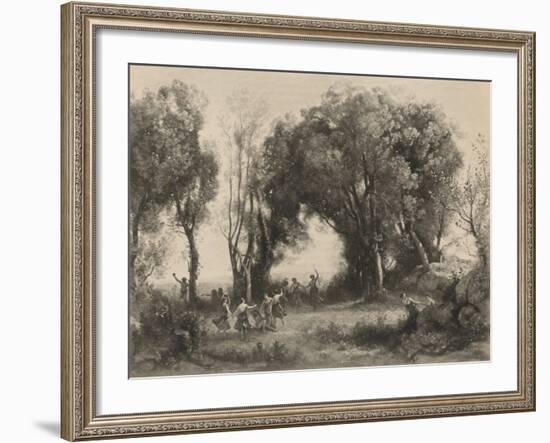 The Dance of the Nymphs-Jean-Baptiste-Camille Corot-Framed Giclee Print