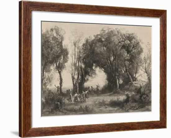 The Dance of the Nymphs-Jean-Baptiste-Camille Corot-Framed Giclee Print