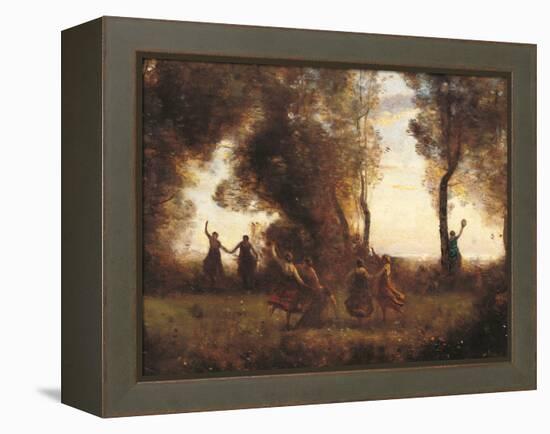 The Dance of the Nymphs-Jean-Baptiste-Camille Corot-Framed Premier Image Canvas