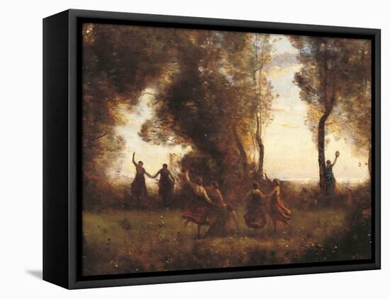 The Dance of the Nymphs-Jean-Baptiste-Camille Corot-Framed Premier Image Canvas