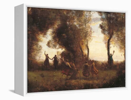 The Dance of the Nymphs-Jean-Baptiste-Camille Corot-Framed Premier Image Canvas