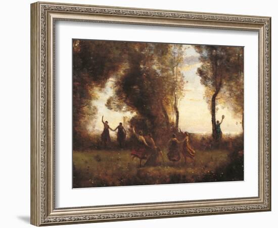 The Dance of the Nymphs-Jean-Baptiste-Camille Corot-Framed Giclee Print