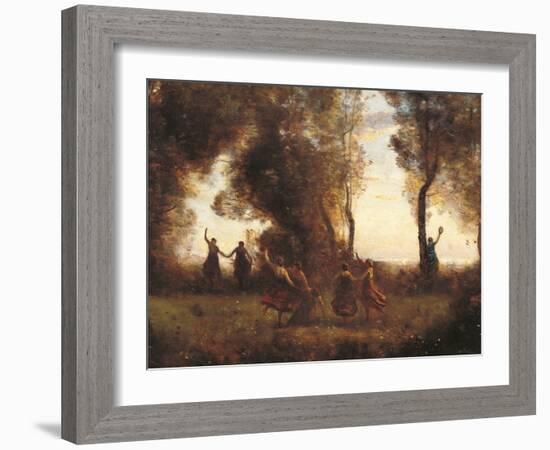 The Dance of the Nymphs-Jean-Baptiste-Camille Corot-Framed Giclee Print