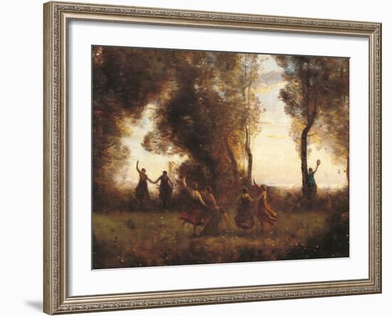 The Dance of the Nymphs-Jean-Baptiste-Camille Corot-Framed Giclee Print