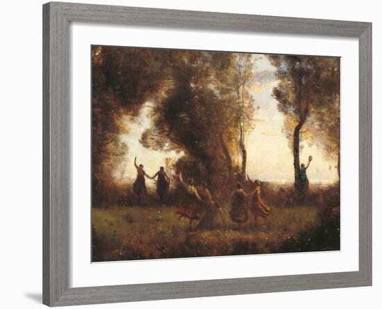 The Dance of the Nymphs-Jean-Baptiste-Camille Corot-Framed Giclee Print